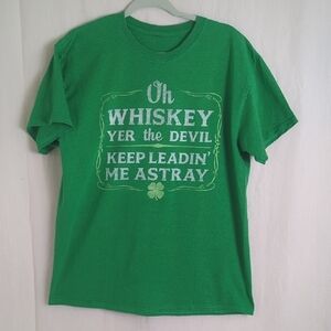 St. Patrick's Day Short Sleeve Tee Sleeve Distressed Writing